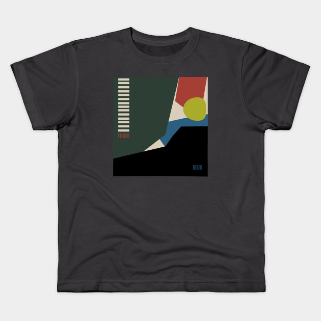 Modern Geometric Composition Kids T-Shirt by JuncaArtPrints